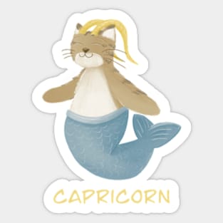 Capricorn cat zodiac sign Sticker